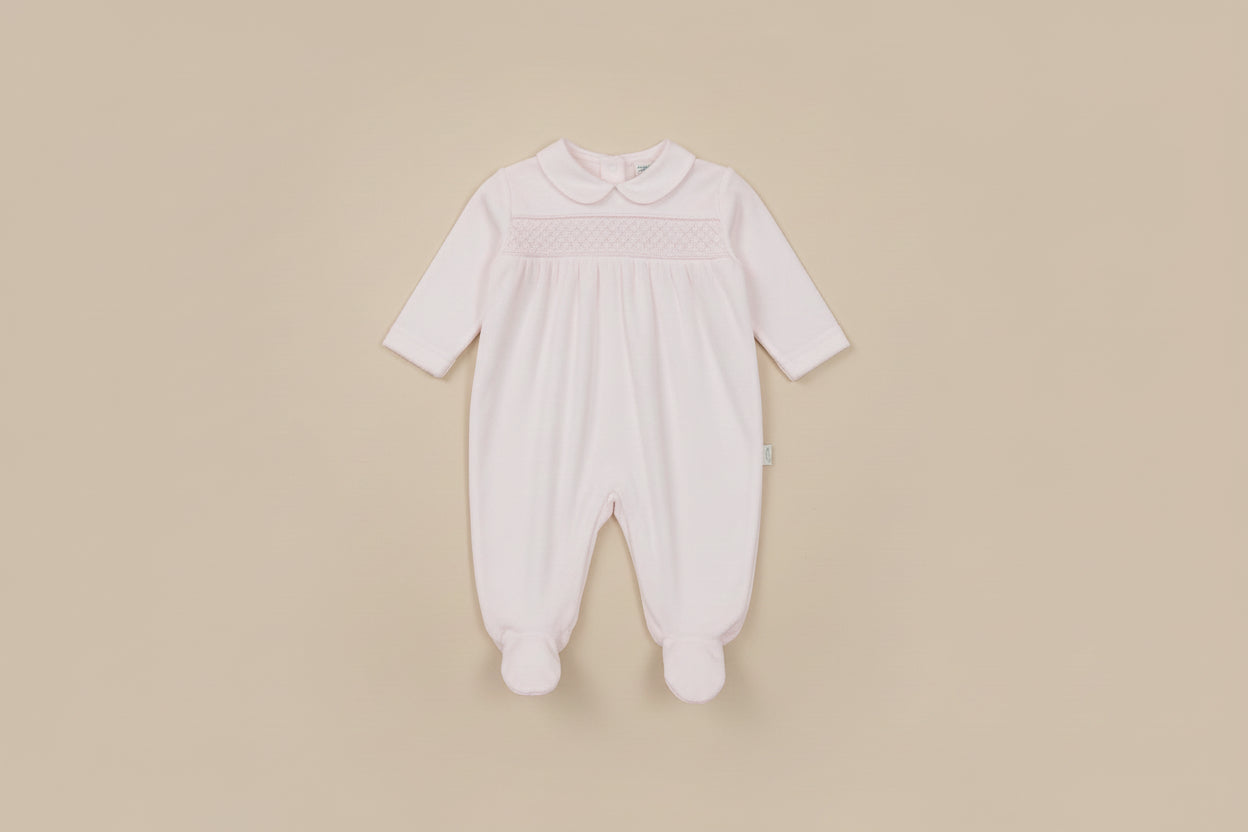 VELOUR SMOCKED BABYGROW baby gi