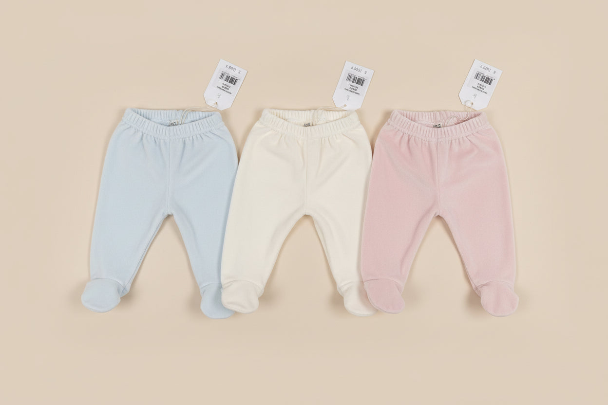 FOOTED VELOUR PANTS baby gi