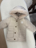 Bluesbaby- jas beige met bontkraag