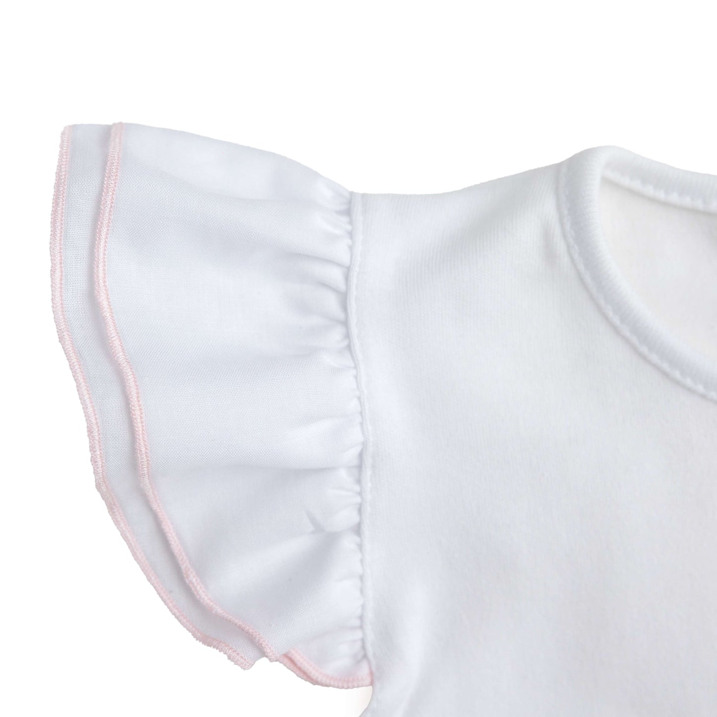 Romper wit met roze - Baby Gi
