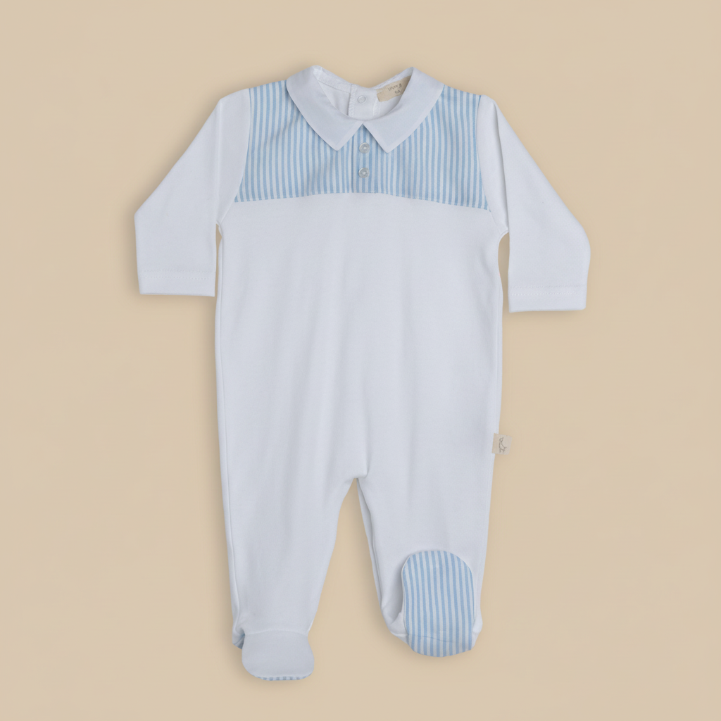 Boxpakje wit met lichtblauw - Baby Gi