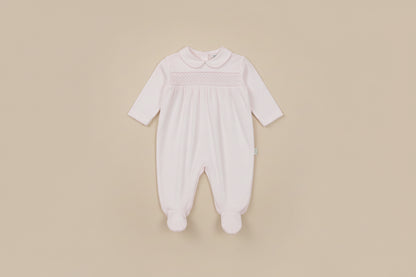 VELOUR SMOCKED BABYGROW baby gi