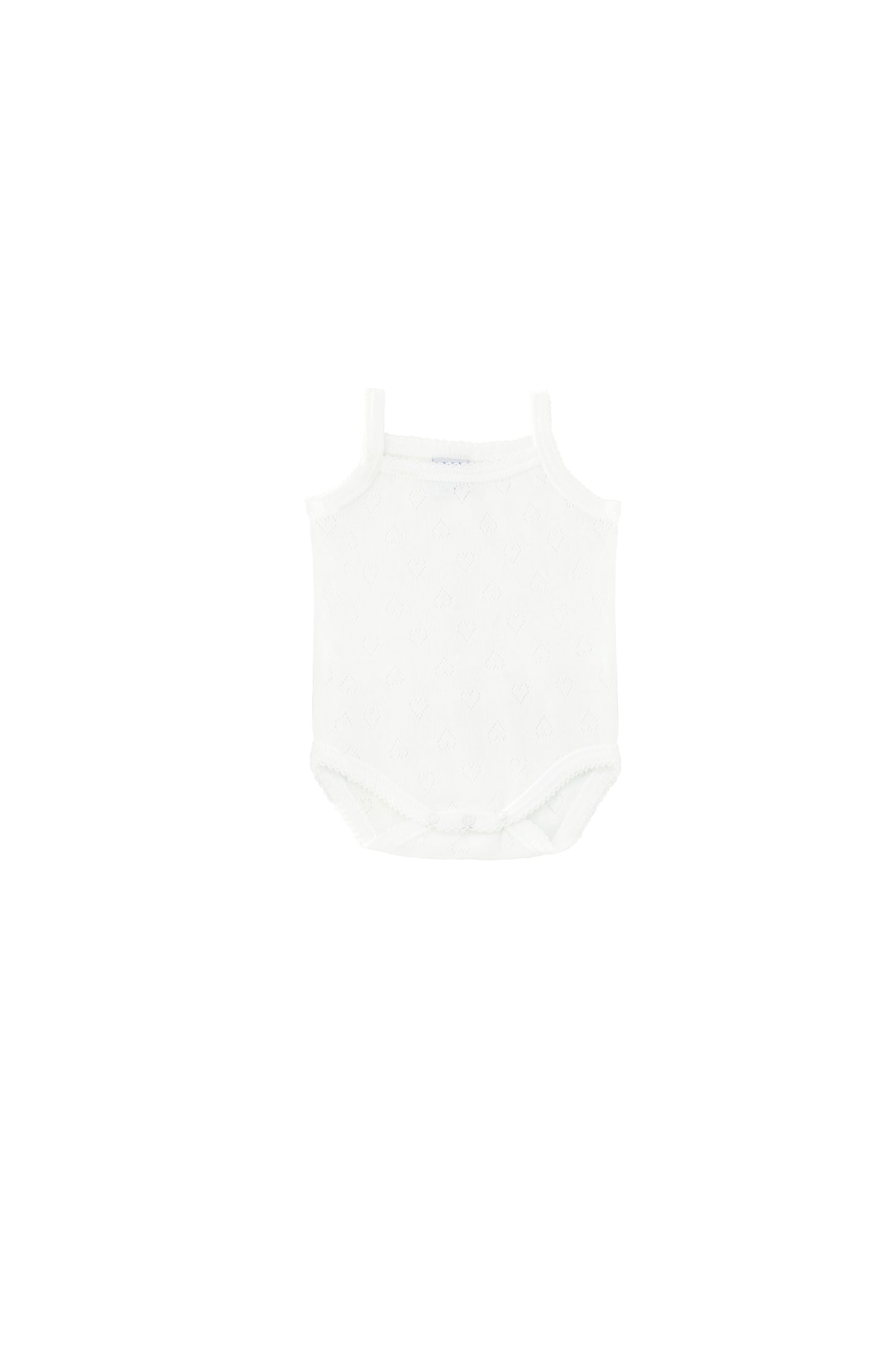 HEART POINTELLE SPAGHETTI STRAPS RUFFLE BUTT