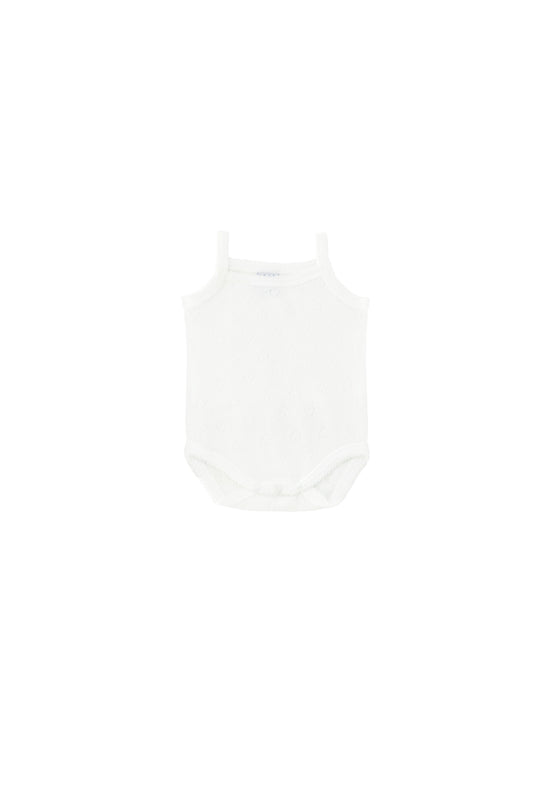 HEART POINTELLE SPAGHETTI STRAPS RUFFLE BUTT