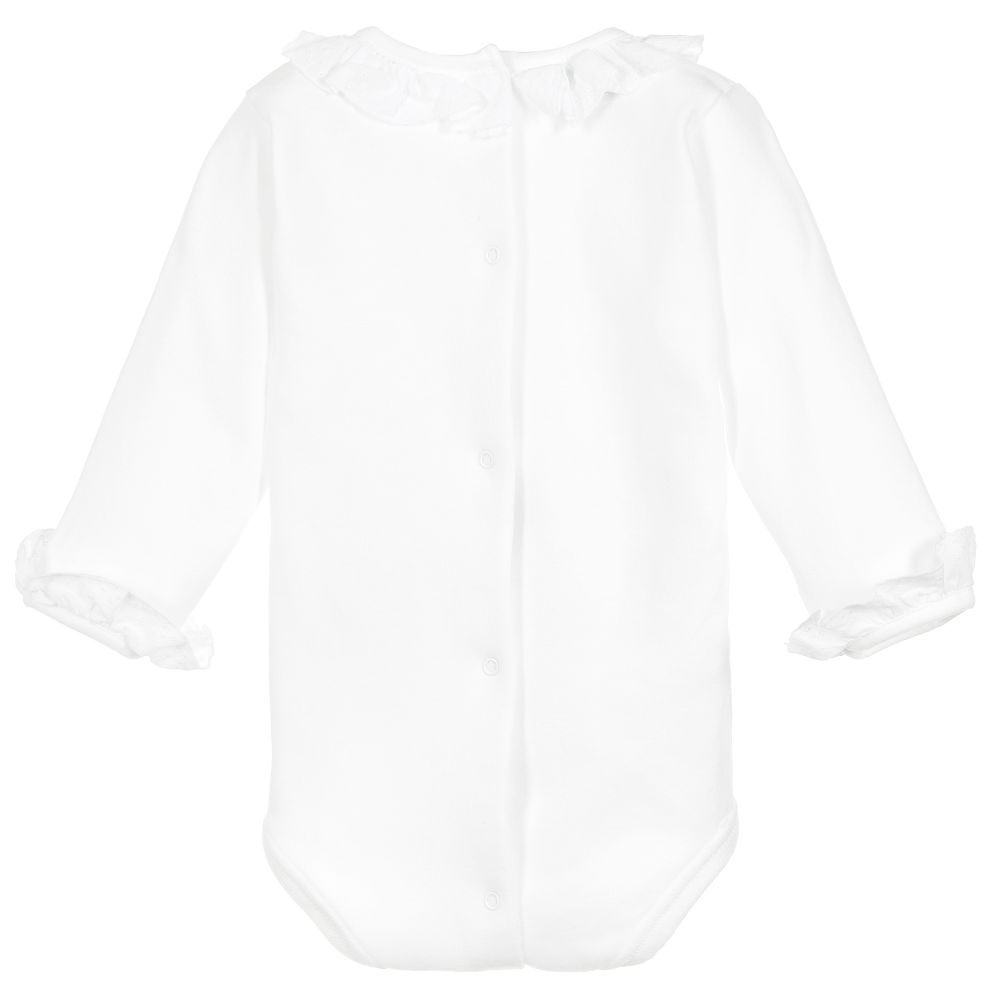 L/S EYELET COLLAR BODYSUIT