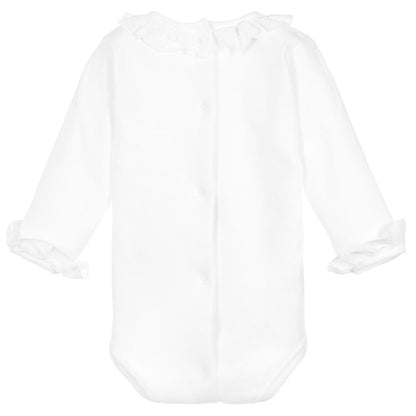 L/S EYELET COLLAR BODYSUIT