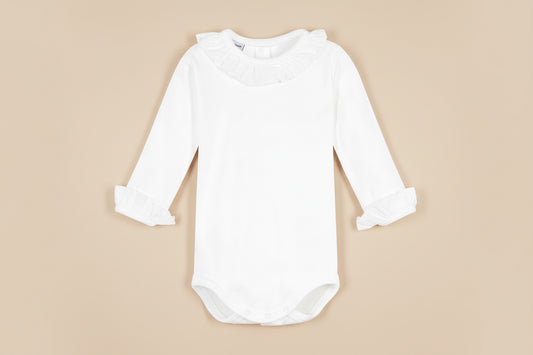 L/S EYELET COLLAR BODYSUIT