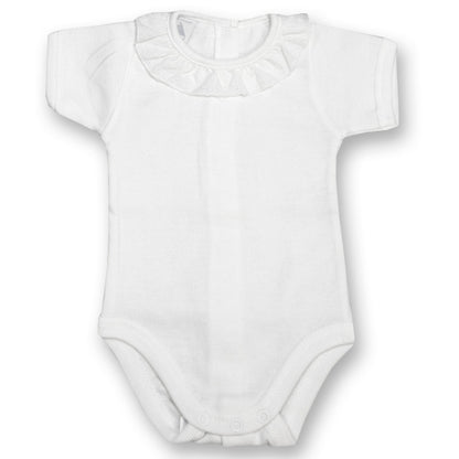 Romper met kanten kraag wit of roze - Babidu