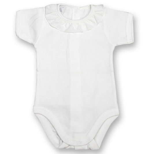Romper met kanten kraag wit of roze - Babidu