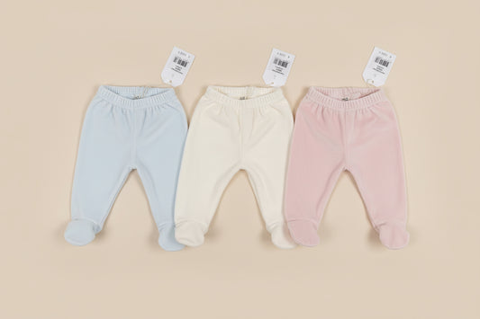 FOOTED VELOUR PANTS baby gi