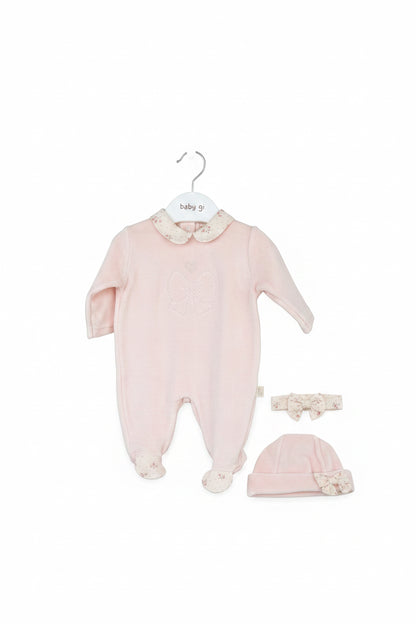 Boxpakje Baby Gi flower pink met muts