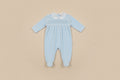 VELOUR SMOCKED BABYGROW