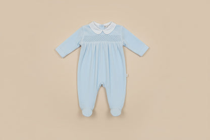 VELOUR SMOCKED BABYGROW baby gi