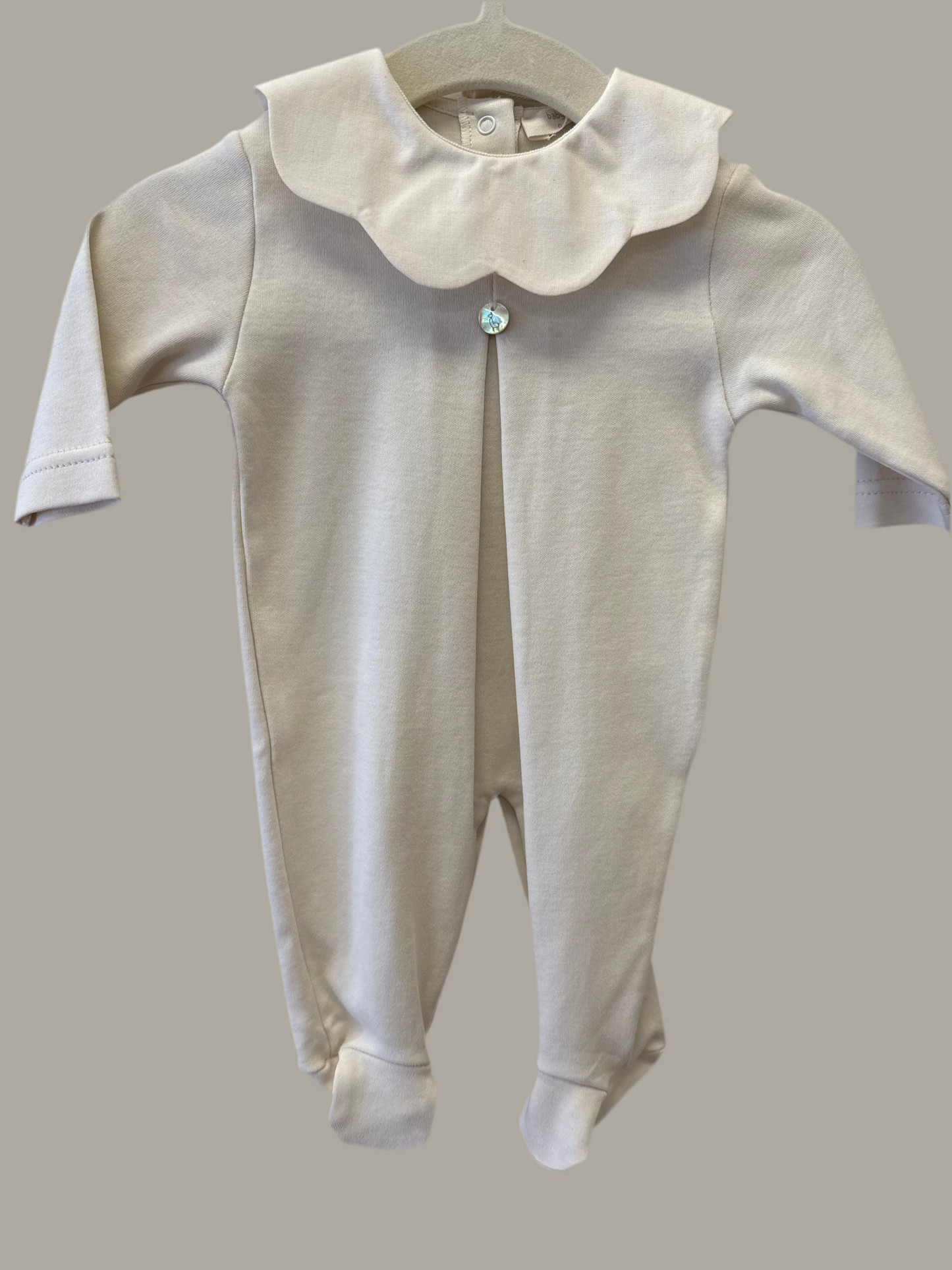 COTTON BABYGROW W/ PIQUÉ COLLAR