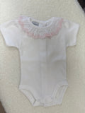 Babidu - Romper met kanten kraag wit of roze