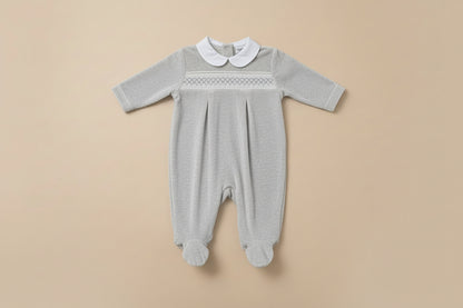 VELOUR SMOCKED BABYGROW baby gi