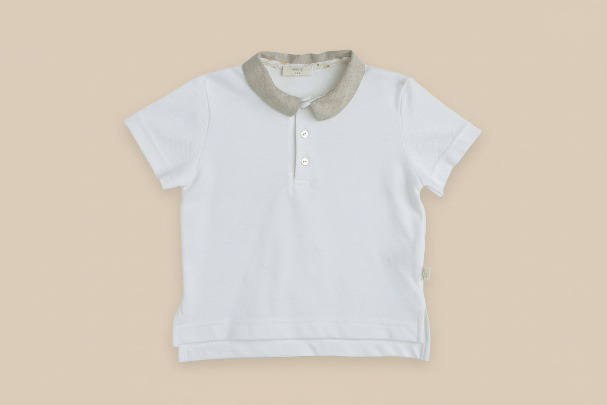 Set met linnen short zandkleur - Baby Gi