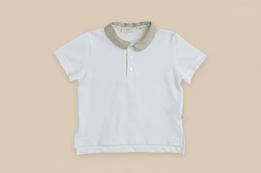Set met linnen short zandkleur - Baby Gi