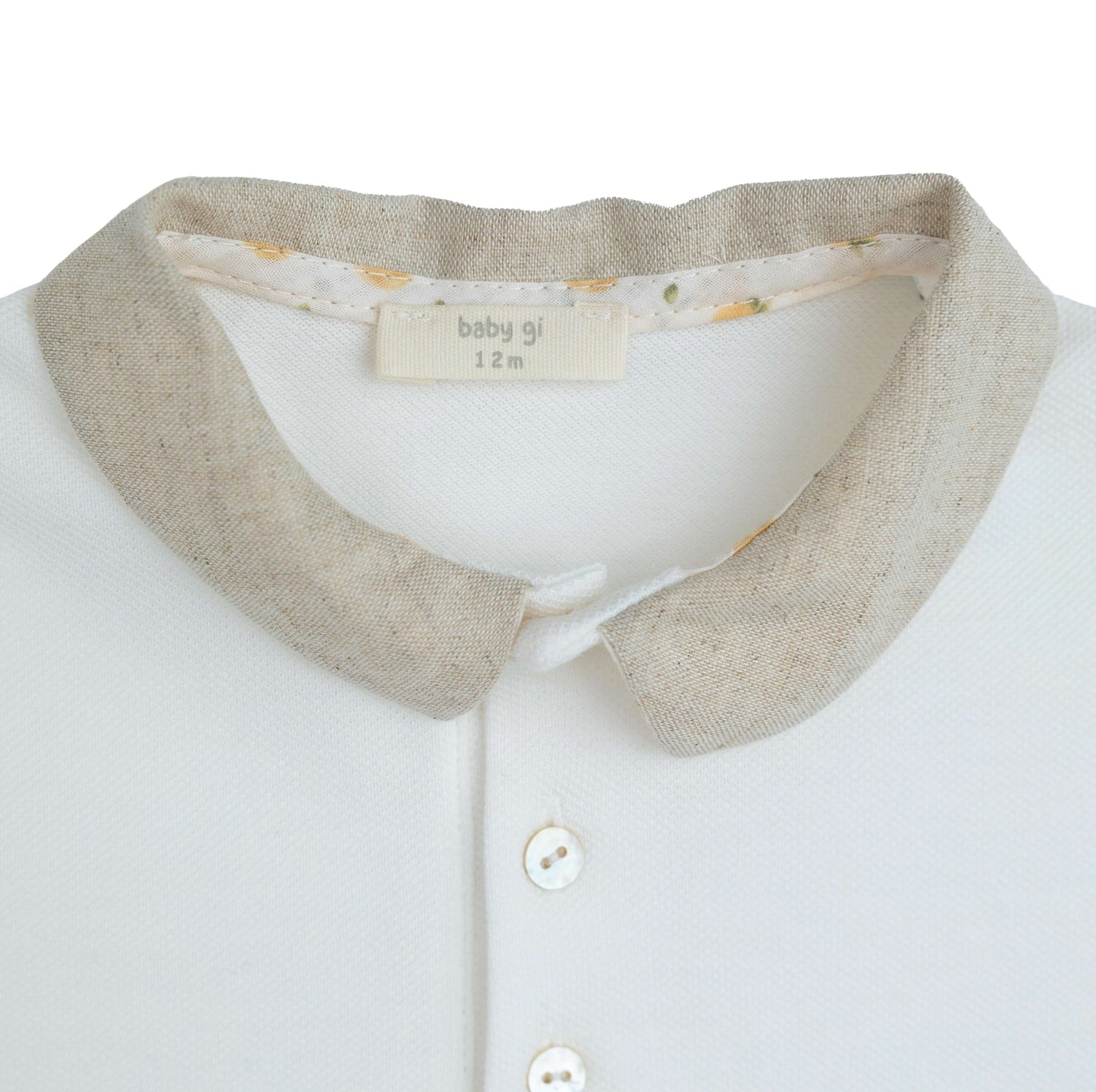 Set met linnen short zandkleur - Baby Gi