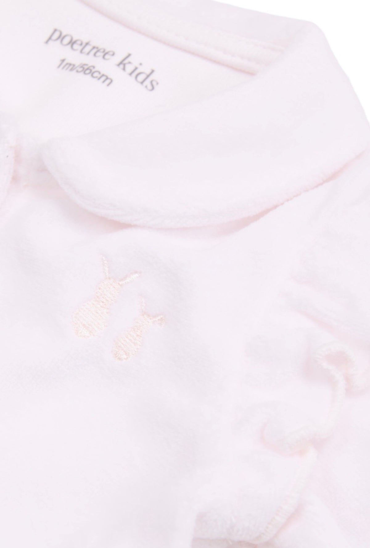 Poetree - boxpakje velours met ruffles lichtroze
