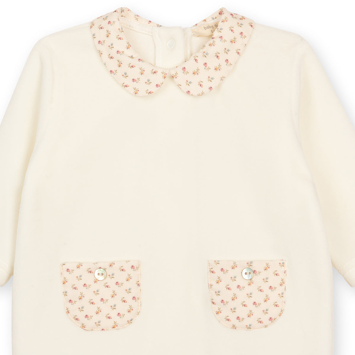 Baby Gi boxpakje - velours flower inclusief muts