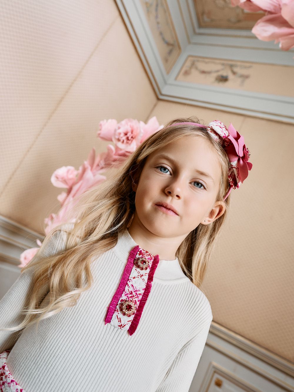 Patachou exclusive - Tweed set met handtas en diadeem