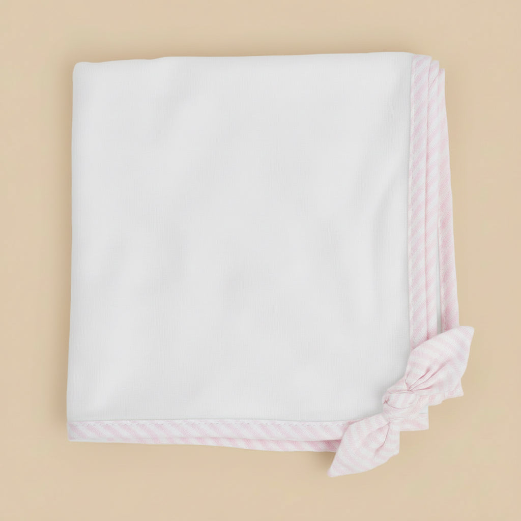 Dekentje wit met roze - Baby Gi