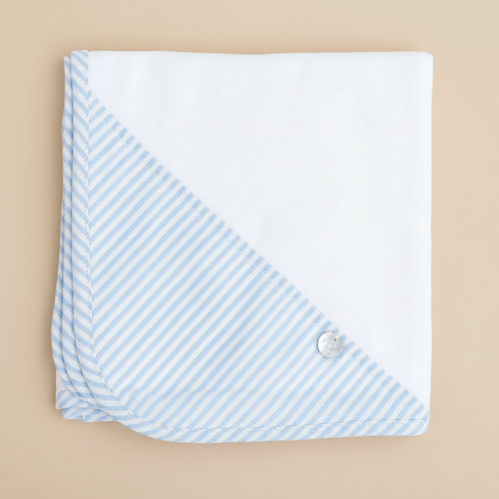Dekentje wit met blauw Baby Gi