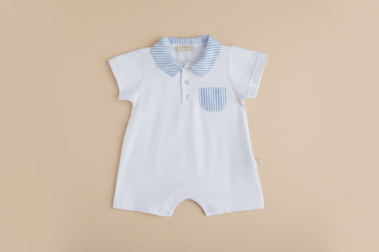 Shortie wit met blauw - Baby Gi