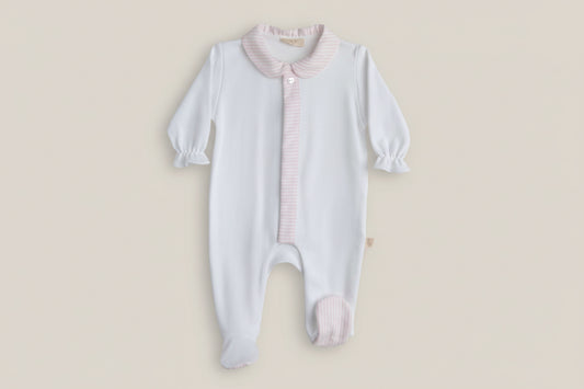 Boxpakje wit met lichtroze - Baby Gi