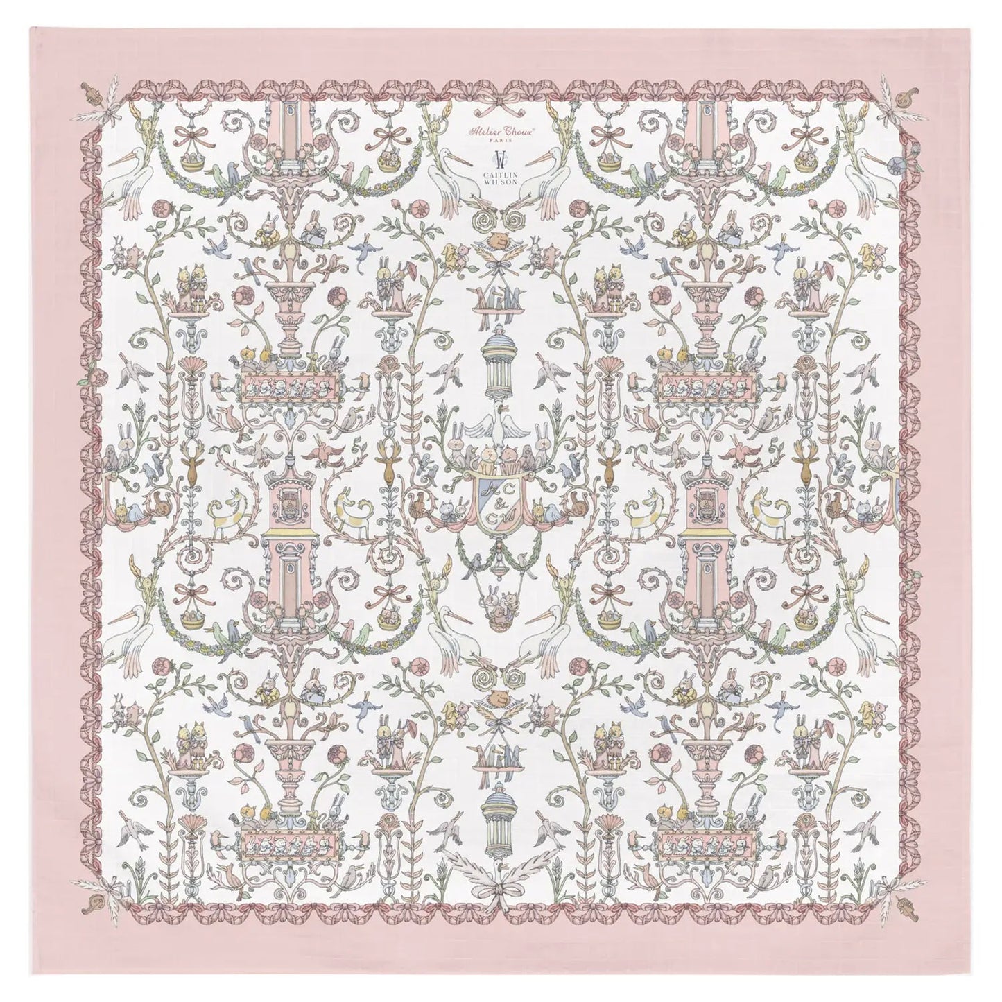 Carré - Toile de Jouy Pink – Atelier Choux & Caitlin Wilson