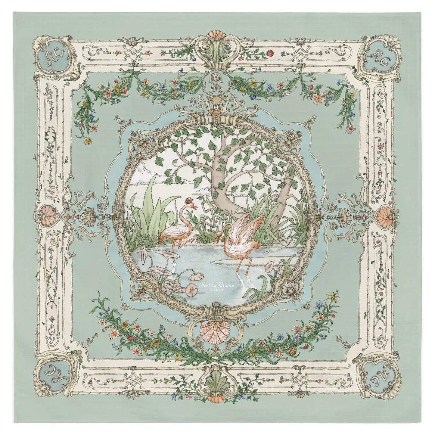 Carré - Tapestry Olive Green